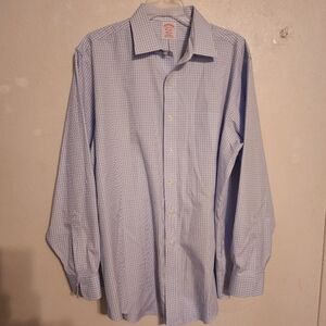 Brooks Brothers Madison Fit Plaid Button Down Long Slve 16.5 / 35 Supima Cotton